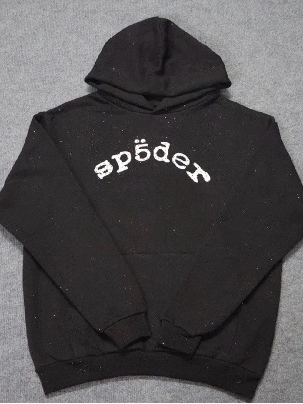 Black Spider Rhinestone/VVS Hoodie - Large